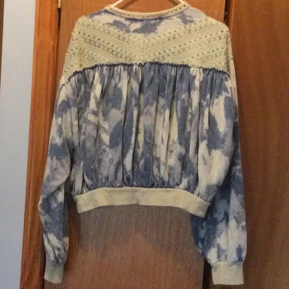 NWOT Free People Tie Dye Zip Up Sweatshirt - Picture 3 of 10